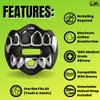 Loudmouth Football Mouth Guard - 3D Chrome Grillz Football Mouthpiece, Fits Adult & Youth, Mouth Guard Football Accessories (3D Grillz - Chrome Black/Silver)