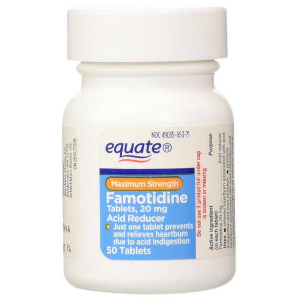 Equate - Acid Reducer, Maximum Strength, Famotidine 20 mg, 100 Tablets