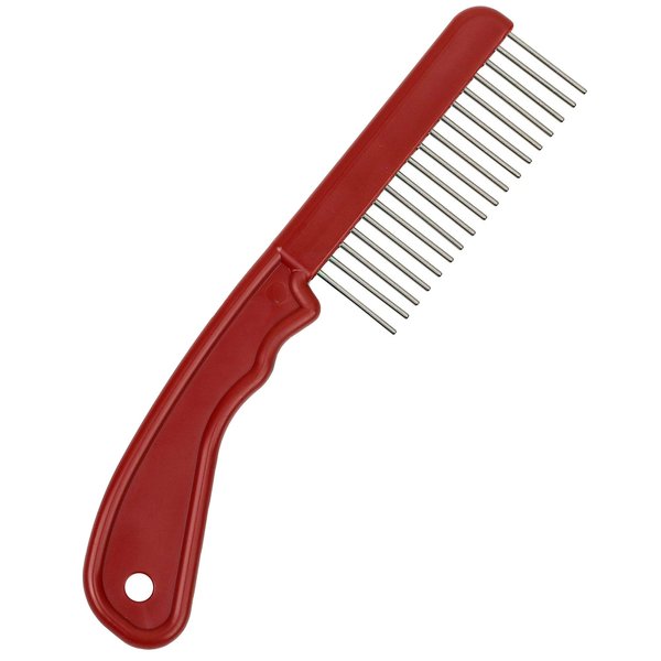 The Hair Doctor Extra Long Tooth Hair Comb 1 1/4 Inch With Handle (Burgundy Red)