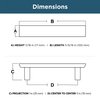 Franklin Brass P40844K-FB-C Simple Chamfered Drawer Pull, 3" (76 mm), Matte Black, 10 Count