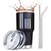 JENVIO Thin Blue Line Police Tumbler | Retirement Gifts Travel Mug w Lid for Coffee Cup/Cold Drinks | Back The Blue | Gear Correctional for Him | Cops Officer Christmas Gift (30 Ounce)