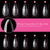 UNA GELLA Almond Fake Nails 504pcs Almond Press on Nails Pre-shape Almond Nails Tips for Full Cover Acrylic Almond Nails French False Nails For Nail Extension Nail Art, Home DIY Nail Salon 10 Sizes False Jelly Tips