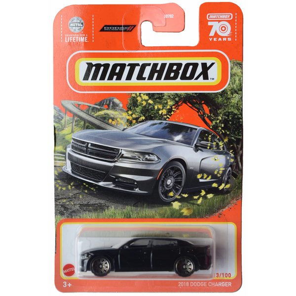 Matchbox 2018 Dodge Charger, Metal Parts 13/100 [Black]