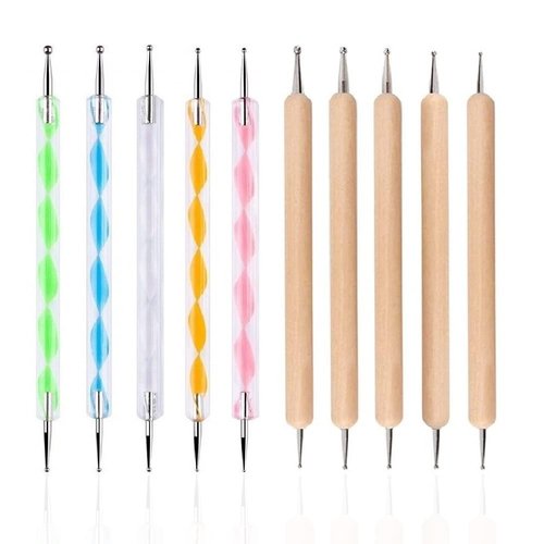 FULINJOY 10PCS Dotting Tools Set for Nail Art, Embossing Stylus for Painting Rocks Mandalas, Art Dot Tools
