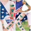 70PCS 4th of July Decorations Temporary Tattoos，Red White and Blue Party Supplies，Fourth of July Glow in The Dark Sticker Patriotic Party Decorations Favors Supplies Independence Day Memorial Day Decorations