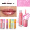 Lip Plumping Glow Oil Two-tone Long Lasting Moisturizing Shiny Non-Sticky Lip Gloss, Hydrating Lip Oil Lip Drip, High Shine Glossy Shimmer Glitter Lipstick Plumper Fresh Mirror Lip Glaze Makeup(04)
