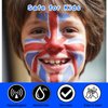 Yeweian Red White Blue Face Body Paint, Halloween SFX Cosplay Clown Makeup, American Flag 3 Colors Prides Face Painting Makeup for Patriotic Veterans Day Independence Day 4th of July,Joker Makeup,12g