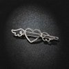 YienDoo Lover Heart Hairpin Barrette Hoop Heart Hair Clip Headpieces Silver Minimalist Bobby Pin Love Heart Hair Barrette Head Clip Ponytail Holder Accessories for Women Girls