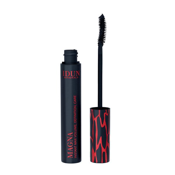 IDUN Minerals Magna Mascara - Volumizing, High Pigmented, Lash-Hydrating Formula Infused with Sunflower Seed Oil - for Sensitive Eyes - Vegan, Clump and Cruelty Free - 008 Black - 0.44 oz