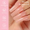 Nicedeco Rubber Base Gel for Nails Peach Pink Rubber Gel U V Color Base Gel Nail Polish 15ML 018