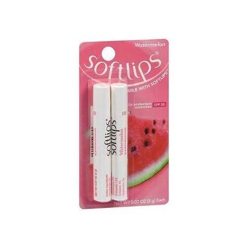Softlips Lip Protectant/Sunscreen SPF 20 Watermelon - 2 ct