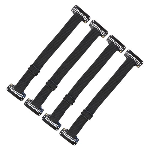YTBYT 4 Pcs Facelift Bands with Clips Invisible Face Stretching Lifting Strap Adjustable Elastic Band Face Slimming Band (18cm Black Single Bands)