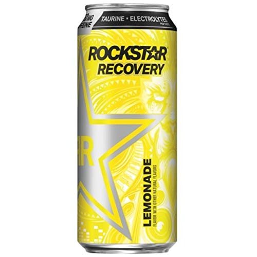 Rockstar Recovery Lemonade, 16 ounce (Pack of 16) and Stinger Energy Chews Cherry Cola