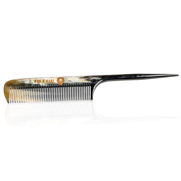 Premium Handmade 100% Oxhorn Anti-static Rat Tail Fine Tooth Comb for Women & Men
