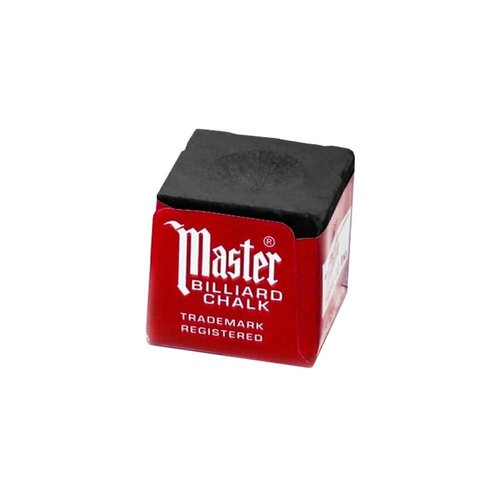 Master Billiard Pool Chalk, Pack of 12 Cubes, Grey, with Protective Box - Professional Billiards Chalk for Smooth, Even Coating on Cue Tip - Pool Table Accessories Gifts for Men (18-336)