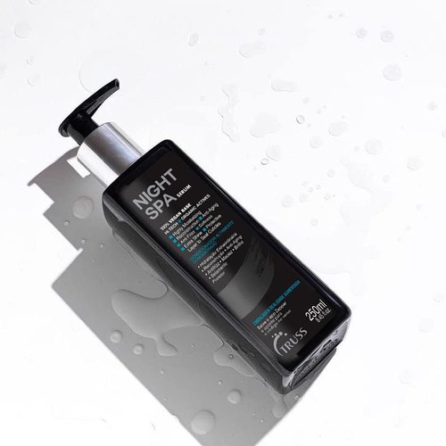 TRUSS Night Spa Serum - Anti Aging Damaged Hair Treatment with 100% Vegan Wax Base - Anti Frizz Hair Serum for Extra Shine, Moisture and Elasticity - (250 ml)