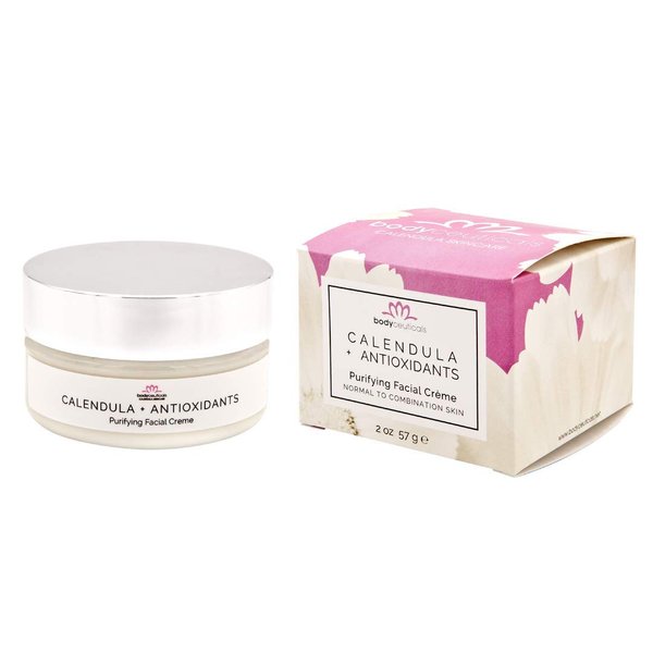 Bodyceuticals Calendula + Antioxidant Berries Purifying Facial Cream Natural Botanical Extracts Aloe, Rosehip + Vitamin C - Normal to Combination Skin - Non-GMO, Vegan, Wheat-Gluten-& Soy-Free - 2oz