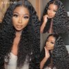 Julia Hair Water Wave 13x4 Pre Everything Glueless Lace Front Wigs Human Hair for Women 12A Pre Cut HD Lace Frontal Wigs Pre Plucked Put on and Go Bye Bye Knots Wig Natural Color 180% Density 20 Inch