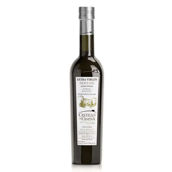 Castillo De Canena Extra Virgin Olive Oil (16.8 fl. oz.) Arbequina Cold-Pressed Purity | Rich, Bold Flavor Profile | Bread, Soup, Pasta, Salad Dressing, Vegetables | Spanish