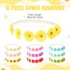 CHENGU Retro Flower Sunglasses Daisy Flower Headbands Set Groovy Party Decorations Hippie Party Favors (Vivid Style, 20 Pieces)