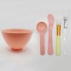 WAZXIQN Face Mask Mixing Bowl Set, DIY Silicone Facemask Mixing Tool Kit, Include Facial Mask Mixing Bowl Stick Spatula Silicone Cream Mask Brushes and Makeup Headband, 6PCS Pink