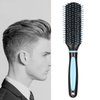 MOUMOUTEN 3 Pcs 9 Row Hair Brush Set - Detangling Hair Brush 9 Row Cushion Brush Curly Hair Brush Wet Dry Hair Brush Gentle Detangling, Scalp Massage
