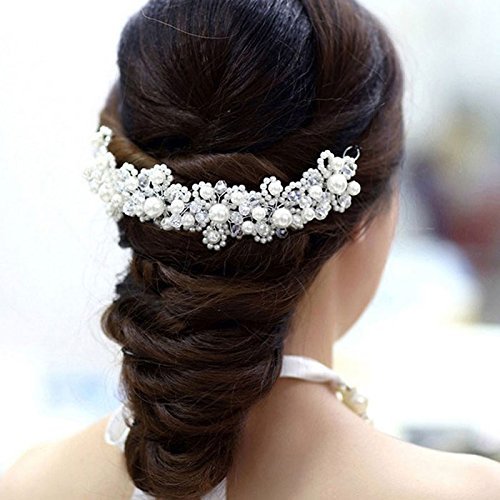 Pearl Wedding Hair Accessory, Bridal Headdress, Bride Hair Jewelry