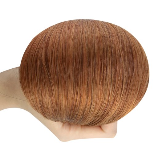 Full Shine 18 Inch Genius Weft Hair Extensions Human Hair Color Copper Human Hair Weft Sew In Hair Extensions Real Human Hair Auburn Hand Tied Hair Extensions Soft Silky Straight Hair 50G