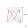 Cutemini 1 12 Scale Dollhouse Table Miniature Decor Dollhouse Furniture Mini Round Coffee Table Dollhouse Accessories for Living Room Bedroom Balcony Fairy Garden Project Decoration (Pink Stand)