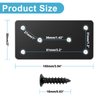 Flat Mending Plates 50x100mm/2x3.94'' Flat Brackets for Wood Metal Bracket Metal Plates with Screws for Wooden Furniture,Black 4Pack