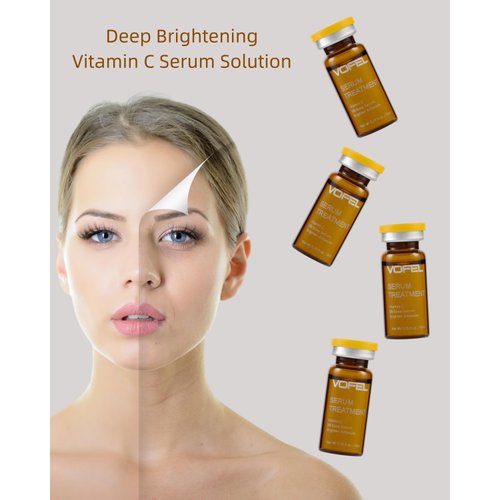 VOFEL Vitamin C Serum for Face Hyaluronic Acid Serum Anti Aging Moisturizer 0.35 oz 4 Vials Facial Serums BB Glow Starter Kit (4pc new vc kit)
