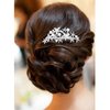 Women's Crystal Bride Sea Star with Pearl Wedding Hair Comb Hair Accessories Art Deco Bridal Side Combs Headpiece for Women, Brides Hair Accessories / Gift Box