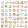 HOWAF 96 Pieces Tea Party Temporary Tattoos, 48 Styles Partea Birthday spring Party Supplies Temporary Tattoos Stickers for Girls Boys Gifts, Tea Kettle, Cupcakes, Tea Party Birthday Party Supplies