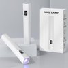 Hoonyn Handheld UV Nail Lamp, 5W UV Light for Gel Nails, Portable LED Nail Lamp, Mini Nail Dryer with LCD Screen, USB Nail Light for Fast Curing (White)