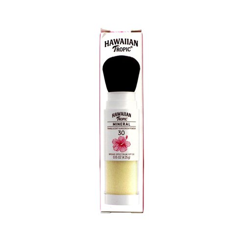 Hawaiian Tropic Mineral Powder Sunscreen Brush SPF 30, 0.15 oz (Pack of 2)