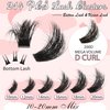 Fluffy Lash Clusters 10-20mm with Bottom Lashes 5-7mm Thick 200D Eyelashes 214 Pcs D Curl Mega Volume Eyelash Clusters Beginner Friendly Cluster Eyelash Extensions DIY at Home, by Anforlin