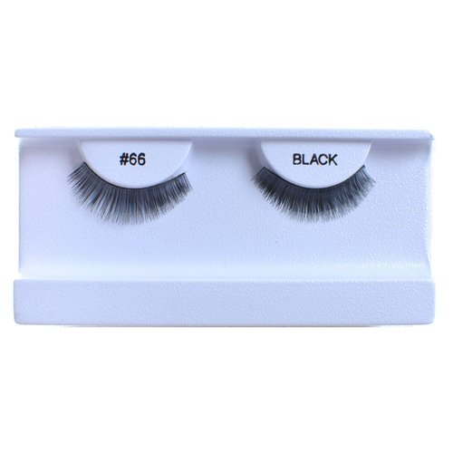 10 Pairs 100% Human Hair False Eyelashes Natural Black #66