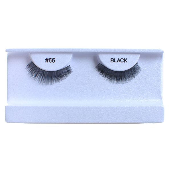 10 Pairs 100% Human Hair False Eyelashes Natural Black #66