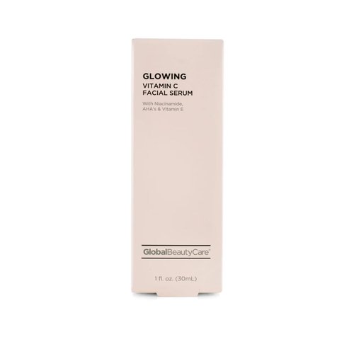 Global Beauty Care Glowing Vitamin C - Facial Serum with Niacinamide, AHA & Vitamin E 1fl oz 30ml