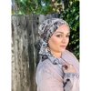 Head Scarf for Women, Flowing Print Neutral Textured Headwrap, Tichel Hijab Hair Covering, Chemo Headwear