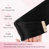 MAXITA Hair Extensions Tape in Natural Black Hair Extensions Tape in Extensions Remy Human Hair Seamless Straight Human Hair Extensions 22 Inch 20pcs 50g Real Human Hair for Women