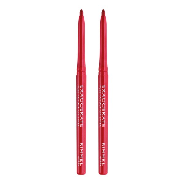 Rimmel Exaggerate lip liner, Red Diva, 2 Count