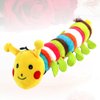 VILLCASE Pet Squeaker Toys, Dog Chew Toy, Soft Short Plush Sounding Toy for Puppy (Colorful Caterpillar)