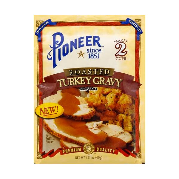 Pioneer Brand Roasted Turkey Gravy 1.41 Oz Packet (Pack of 6)