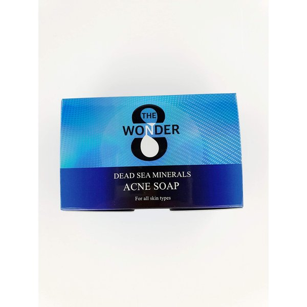 THE 8 WONDER Original Acne Soap Bar for Face, Body Dead Sea Mineral and Mud, Pimple Scar Remover Treatment Exfoliating Facial Wash Cleanser for Dry Sensitive Oily Skin, Acne – All Natural 3.5 Oz