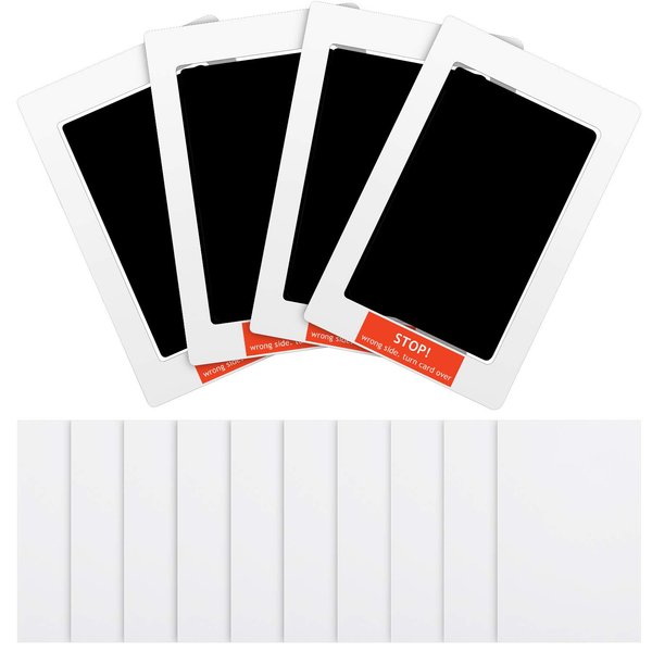 Newborn Baby Handprint and Footprint Paw Print Kit 4 Clean Touch Ink Pads 10 Imprint Cards Pet Inkless Infant Hand and Feet Stamp for Dogs(Black, 6.02 x 4.25 Inch)