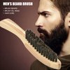 Beard Styling Brush, Strong Toughness Beard Brush Portable Ergonomic Curved Design for Beard and Mustache for Straightens and Promotes Beard Growth