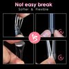 Ranrose Long Straight Nails Tips,240PCS Full Cover Gel x Nail Tips for Acrylic Nails Professional 12 Size Pre-shaped XXL Straight Shape False Nail Half Matte Fake Nail for DIY Press On Nail Extensions