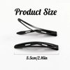 30 Pcs Black Snap Hair Clips Metal Hair Clips for Women Long No-slip Hair Clips Barrettes for Women and Girls Small Hair Clips for Women Makeup Styling (2.16 Inch)