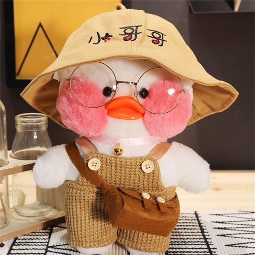 iinkcma White Duck Stuffed Animals Plush Toy with Removable Clothes Cute Soft Duck Plush Toys Gifts for Kids - 12 Inch (Handsome Suits [9 ACC], Duck-12)